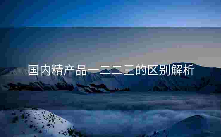 国内精产品一二二三的区别解析