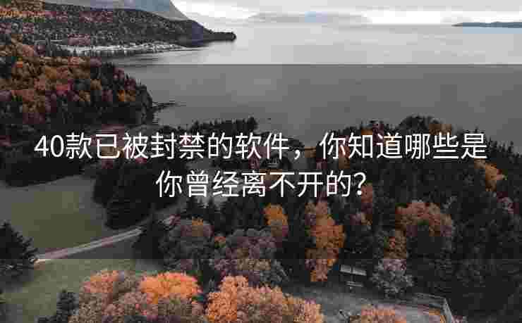 40款已被封禁的软件，你知道哪些是你曾经离不开的？