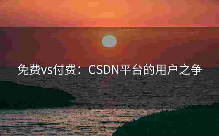 免费vs付费：CSDN平台的用户之争